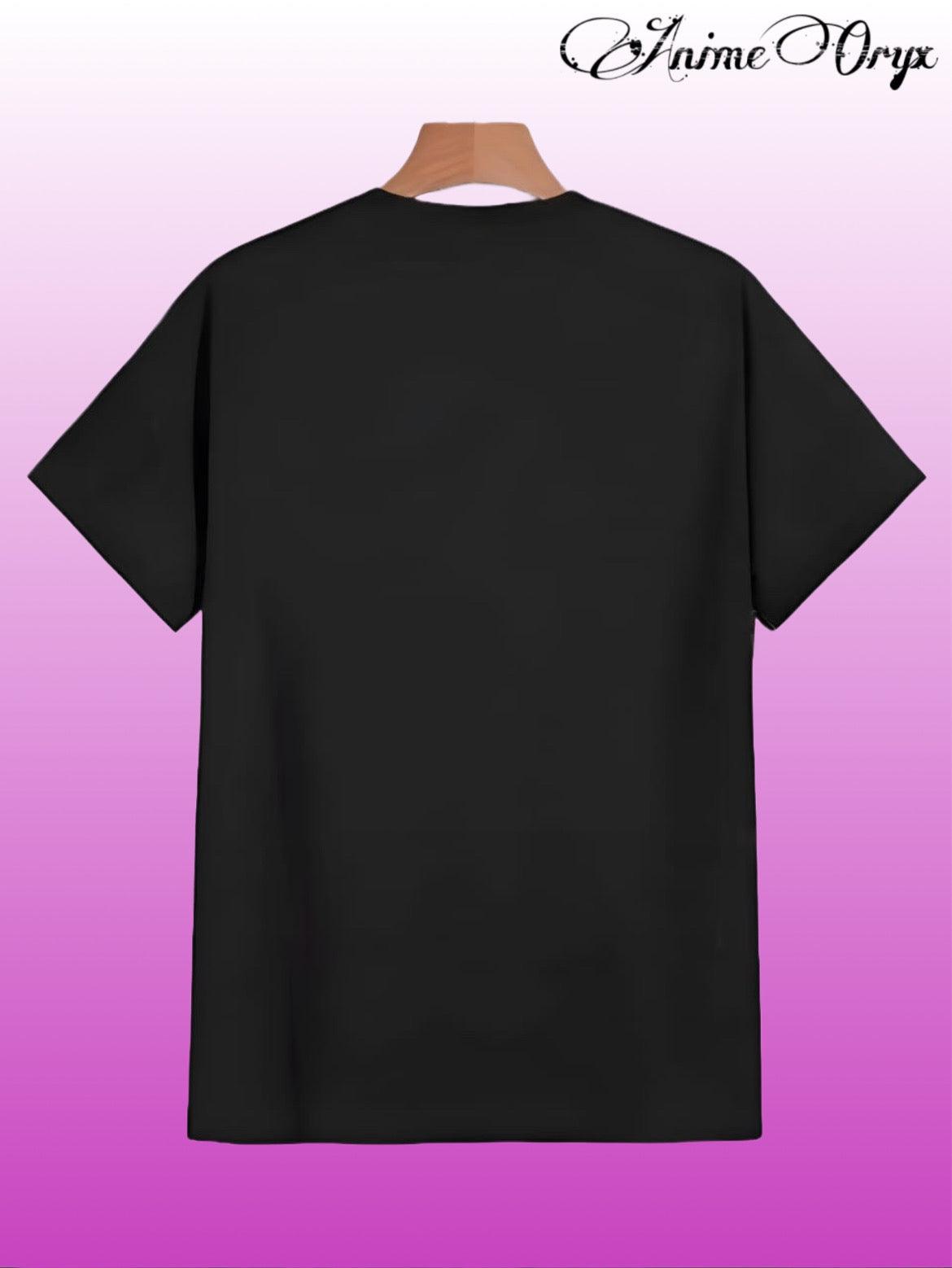 Black plain tee AnimeOryx    AnimeOryx