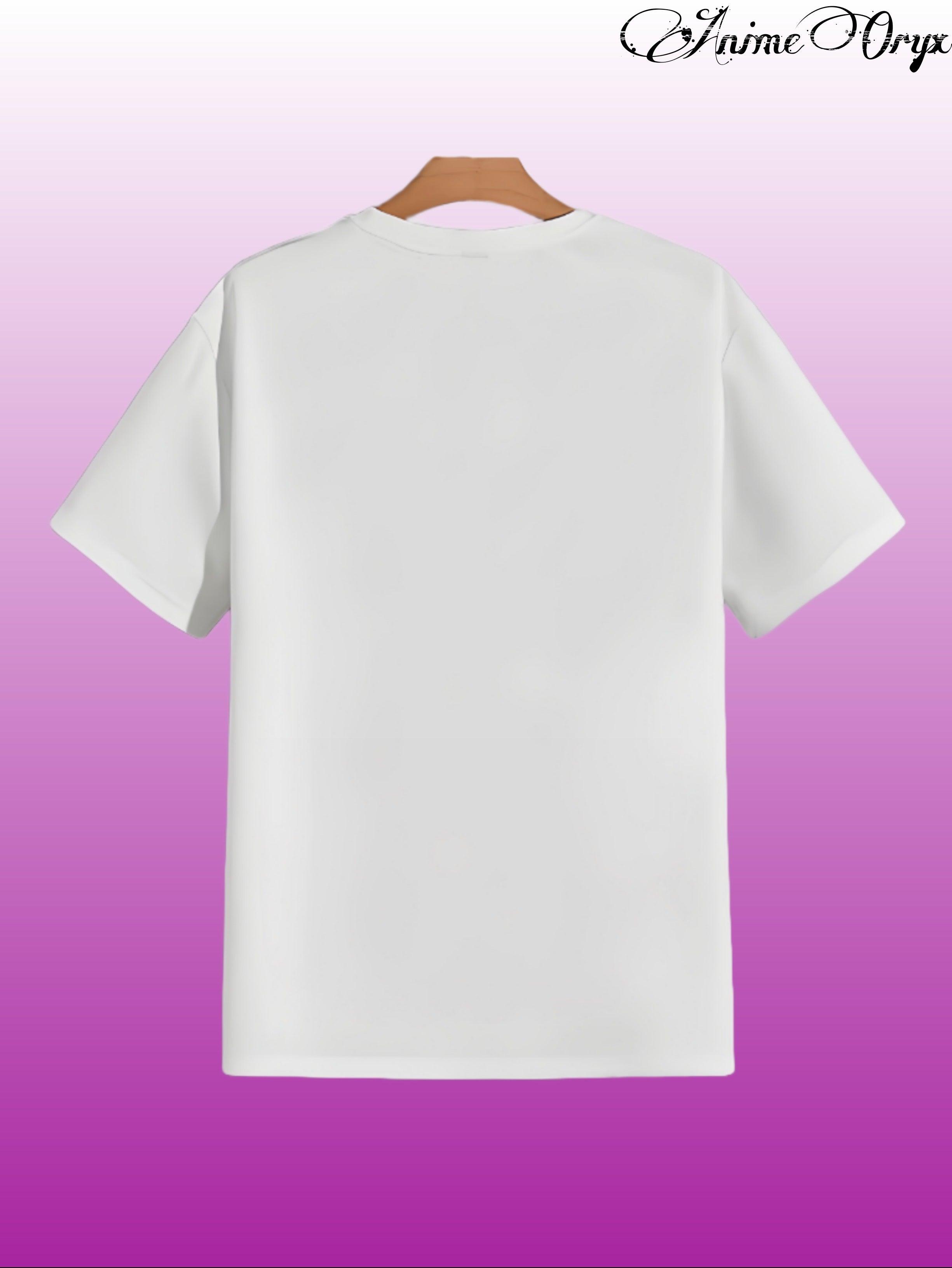 White plain tee AnimeOryx    AnimeOryx