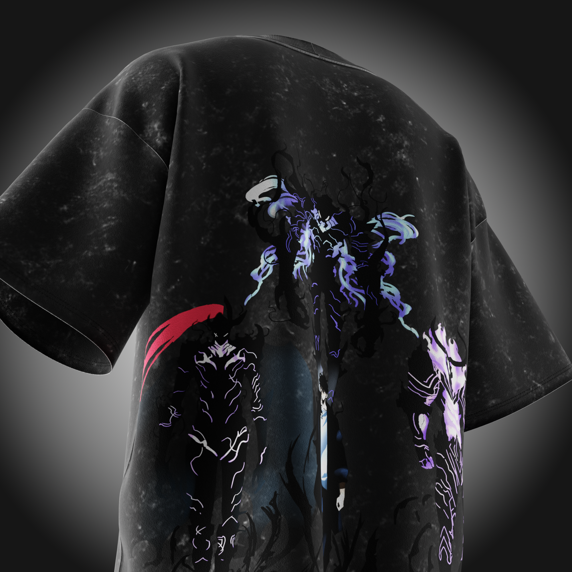 S.L Oversized Acid Washed Tee AnimeOryx  Acid Washed T-Shirt  AnimeOryx
