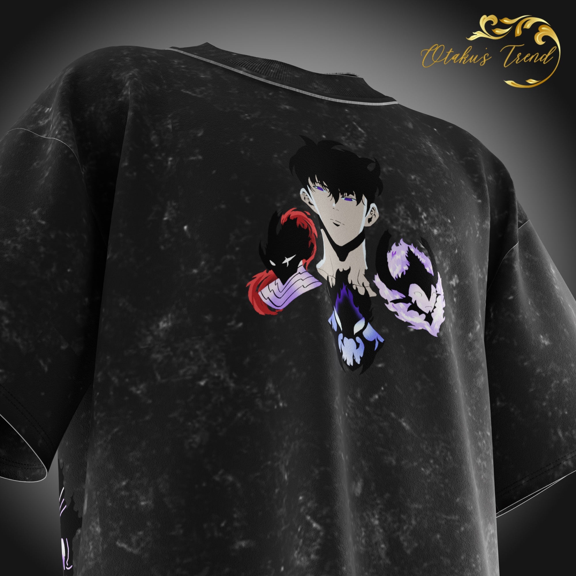 S.L Acid Washed Tee AnimeOryx  Acid Washed T-Shirt  AnimeOryx