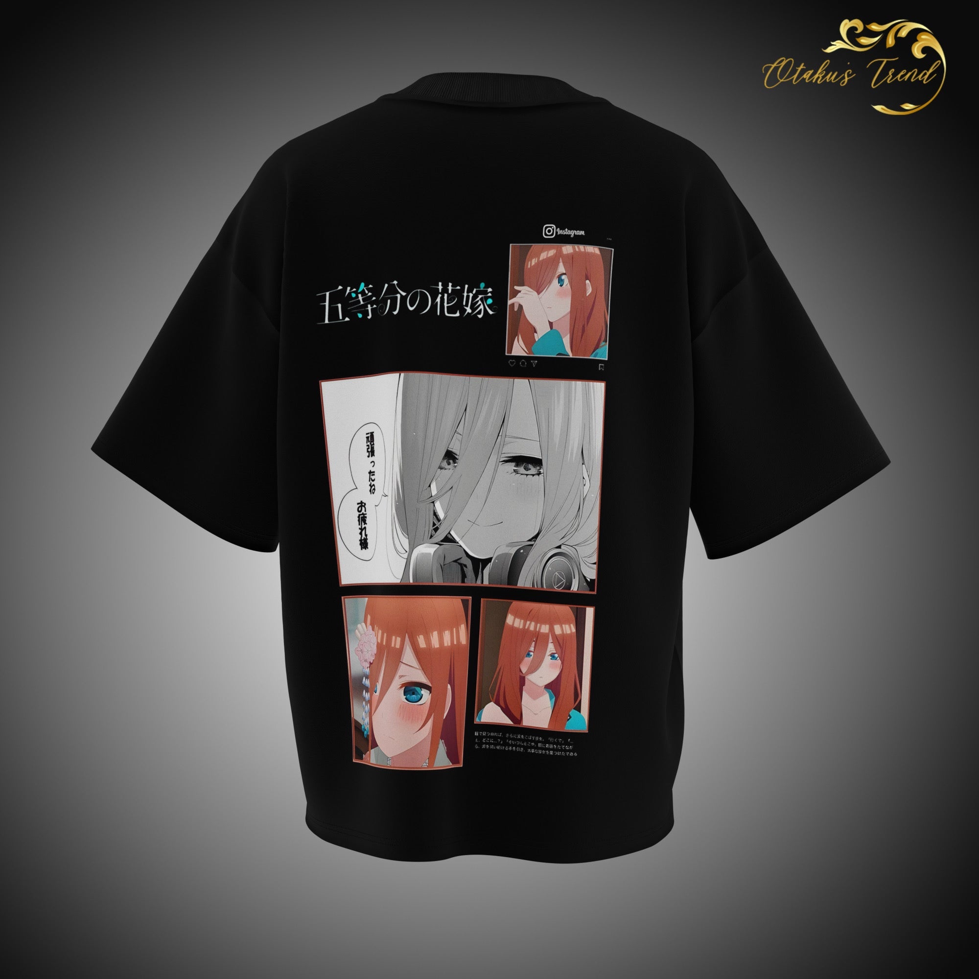 Miku Nakano Oversized Tee AnimeOryx  T-Shirt  AnimeOryx