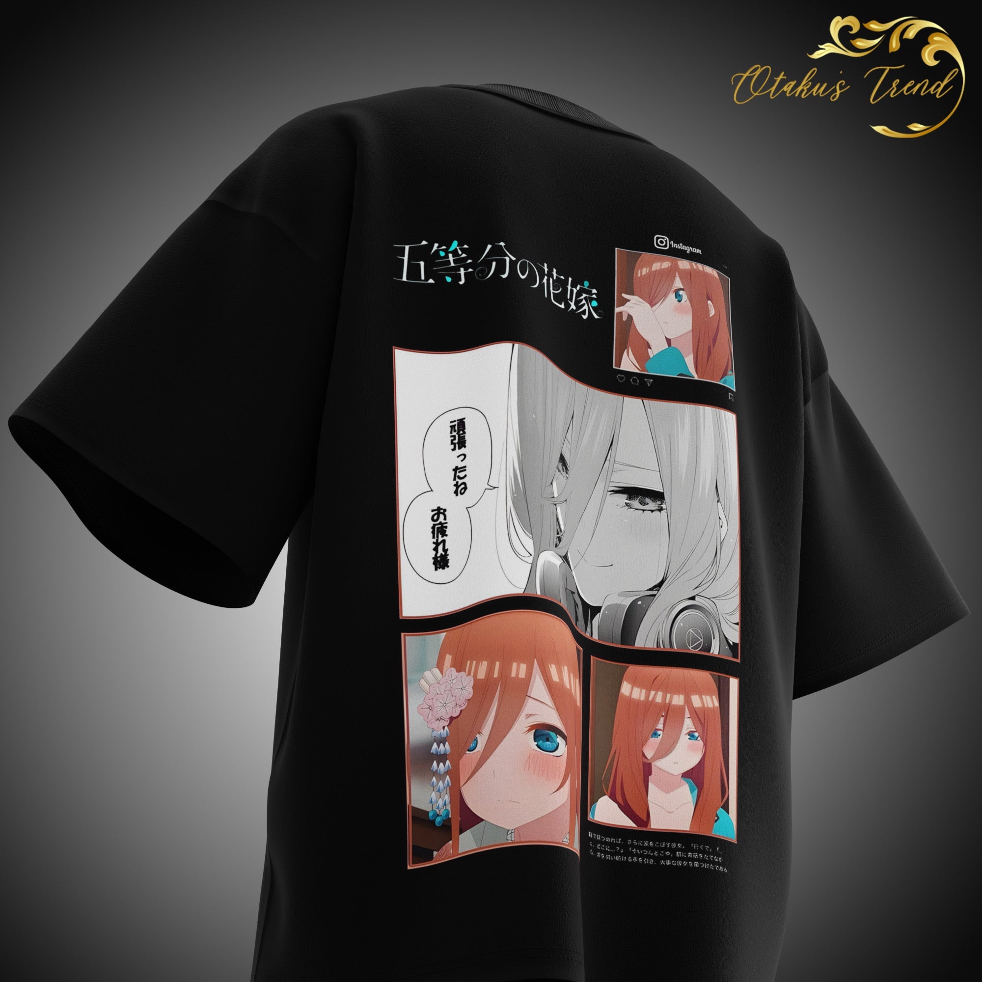 Miku Nakano Oversized Tee AnimeOryx  T-Shirt  AnimeOryx