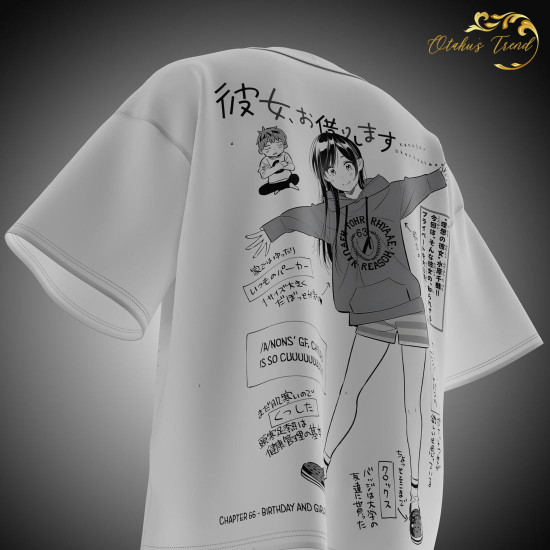 Rent a Girlfriend Merchandise AnimeOryx  T-Shirt  AnimeOryx